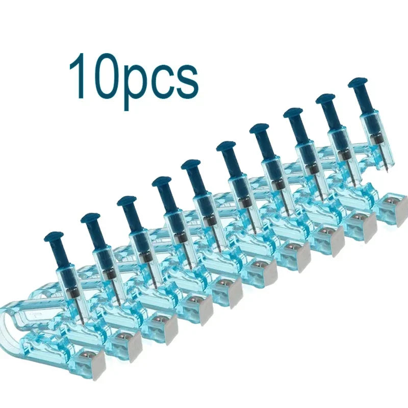 10 Pcs Disposable Sterile Ear Piercing Set Cartilage Tragus Helix Piercing Gun No Pain Piercer Tool Machine Kit Stud Jewelry