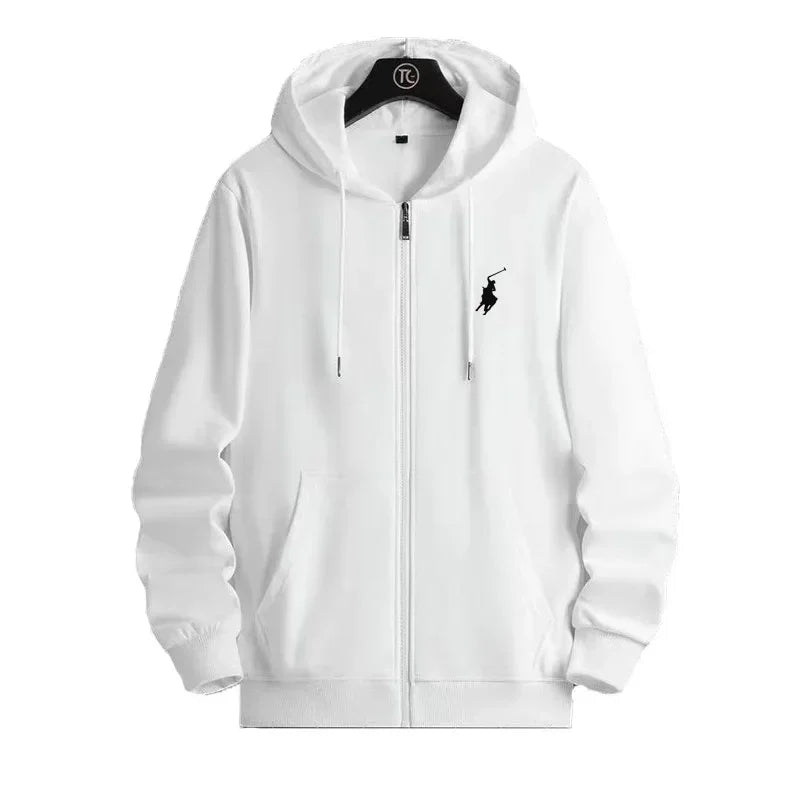 Zipper sportswear men's autumn and winter hoodie set long sleeved hoodie jacket