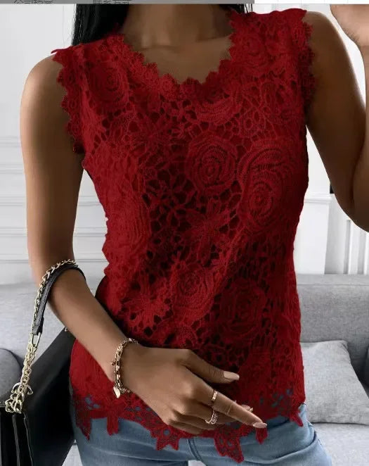 Lace T Shirt Women Elegant Casual Tshirt Woman Clothing Summer Fashion Tops Tee Vintage Clothes Streetwear Solid T-Shirts Blusas