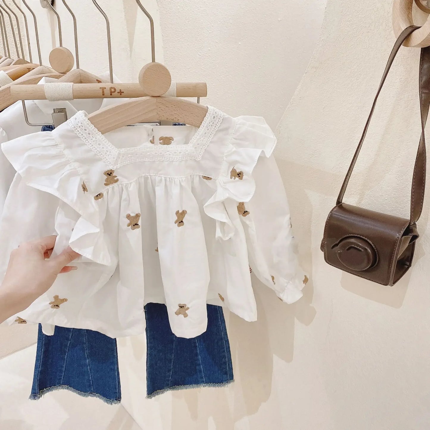 New Girls Clothes Sets Autumn Spring Long Sleeve Shirt+jeans Toddler Girl Clothes Fashion Kids Clothes Girls Suits Children 2pcs