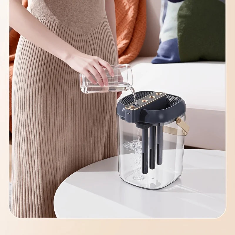 Intelligent 3-Spray Humidifier - 2L Large Capacity Water Tank, Warm Night Light, Waterless Protection, 4-Speed Mist Adjustment