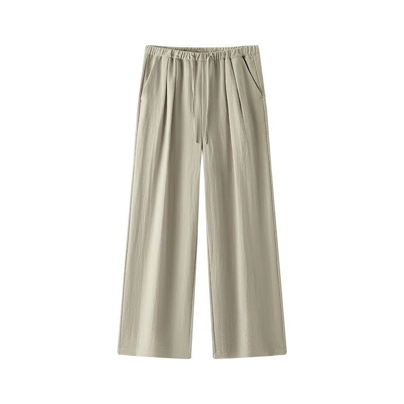 Semir Casual Pants Women Long Pants Relaxed Fit 2025 New Summer Elastic Waist Wide Leg Minimalist for  Daily Comfortable Wear