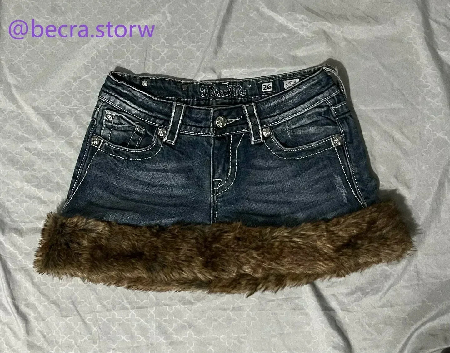 Y2K Adjustable Waist Mini Skirt Harajuku Hot Girl Solid Color Retro Gray Denim Skirt Women Gothic Slim Hip Low Waist Short Skirt