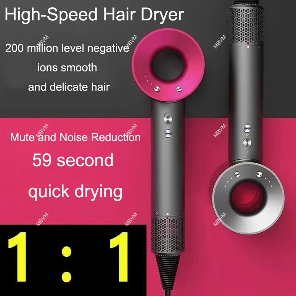 Super Leafless Hair Dryer 5 in 1 Hair Dryer 220V Professional Haircare 1600W Powerful Air Blower Negative Ionic Salon Style Tool