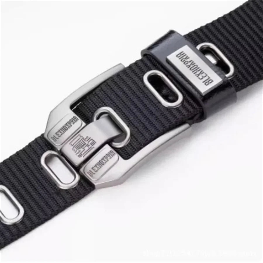 Men Pin Buckle Belt Canvas Belt Men'Fashion Nylon Belt, Jeans Belt, Military Training Thickened Denim BeltTrend,Outdoor Casual