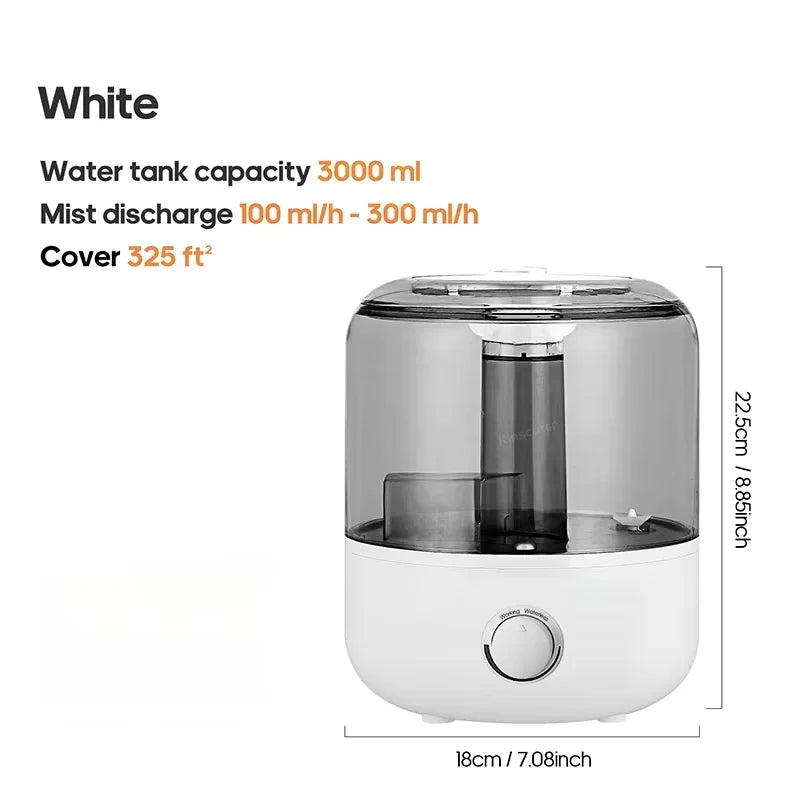 HOMEFISH CK2 3L Professional Large Capacity Household Silent Air Humidifier Plant Spray Aroma Diffuser with Remote Control Timer