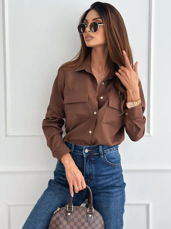 Spring Autumn Fashion Street Style Women's Shirt Single Button White Sleeveless Base Layer Top Polyester Fiber Loose Fit