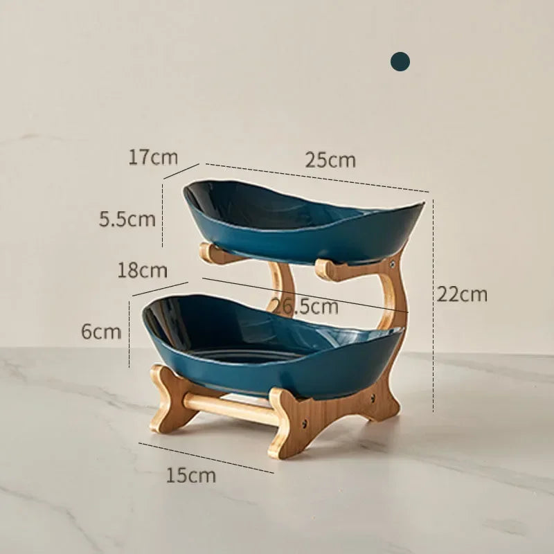 2/3 Layer Fruit Plate Home Snack Dish Creative Candy Dish Modern Dried Fruit Basket Living Room Plastic Cake Stand Snack Plates
