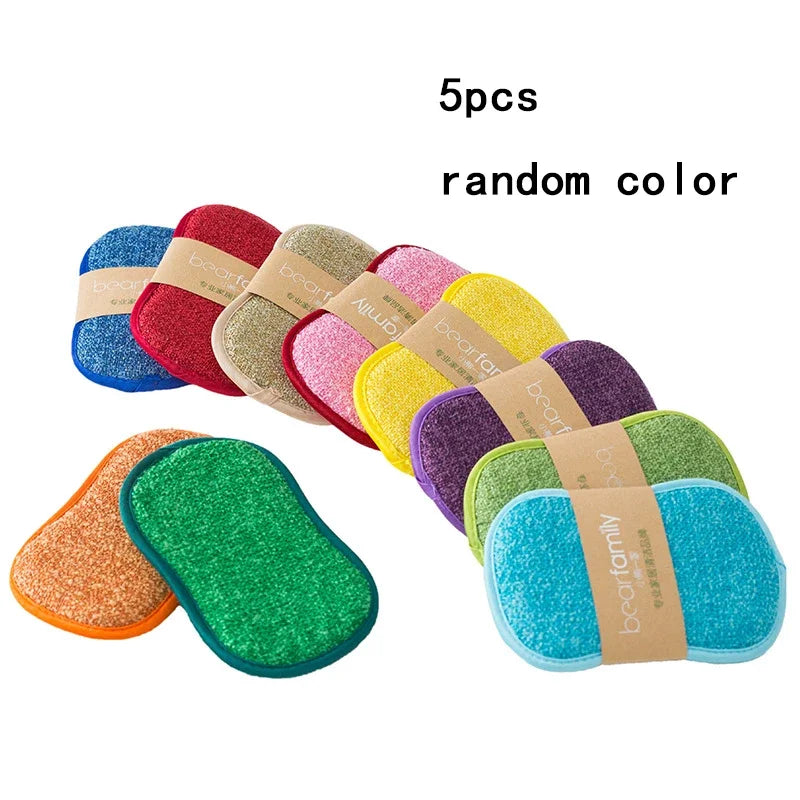 5/10/20pcs Magic Sponge Double-sided Dishwashing Pan Pot Dish Wash Rust Stain Sponge Kitchen Products kitchen Utensil And Home