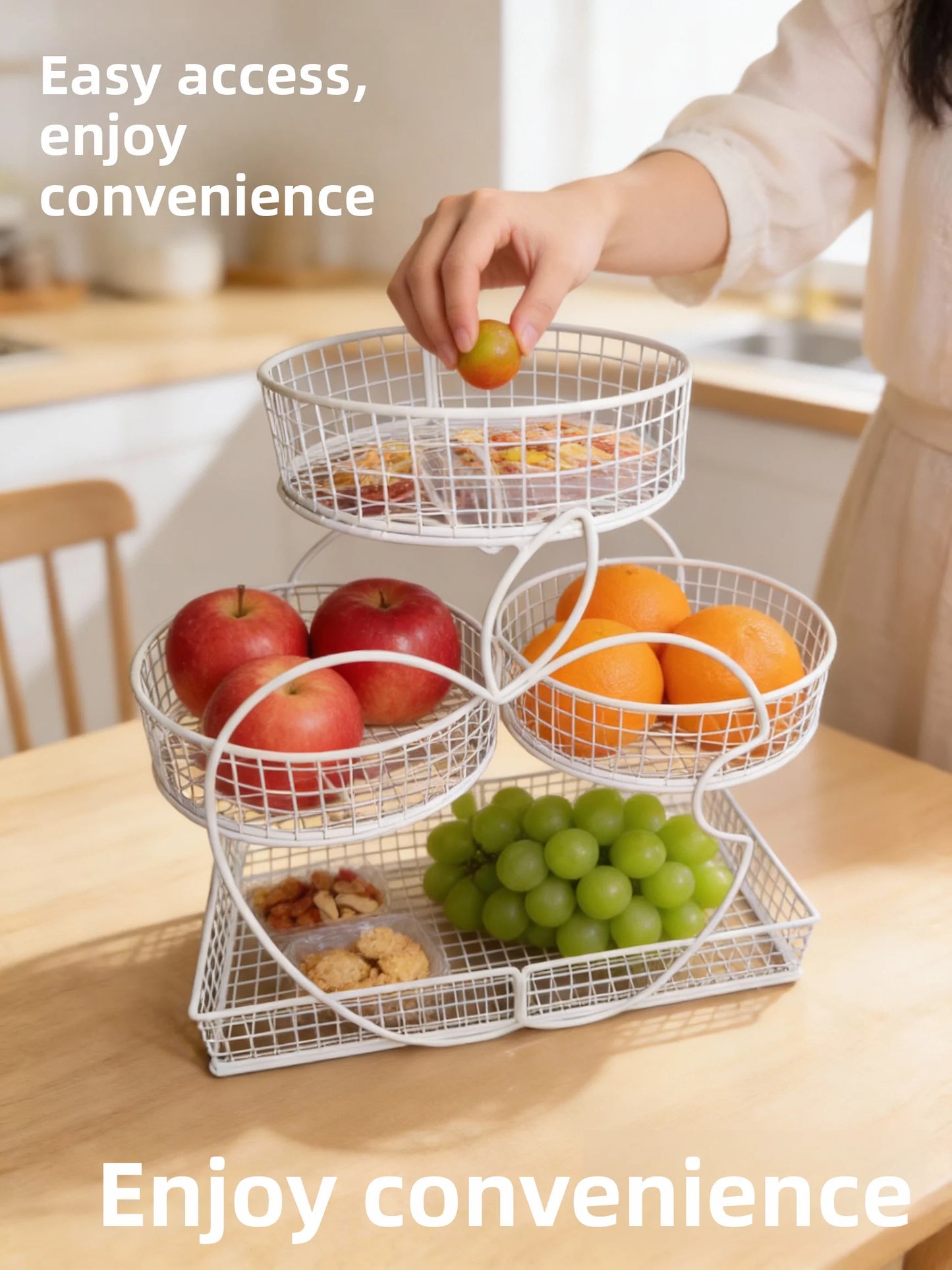 Luxury Fruit Tray Elegant Candy Display Plate Sofa Table Snack High Aesthetic Value Dry Fruit Tray Neifeng Storage Organizer