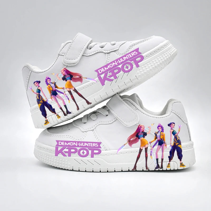 Children's Student Fashion Casual Shoes Kids New Design KPOP White Sport Shoes Boys Girls Anti-slip Outdoor Breathable Sneakers