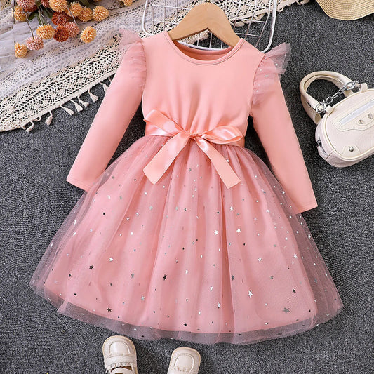 Toddler Baby Girl Christmas Dress For Girls Long Sleeve Dress Girls Winter Party Dress Balk Dresses For Little Girls
