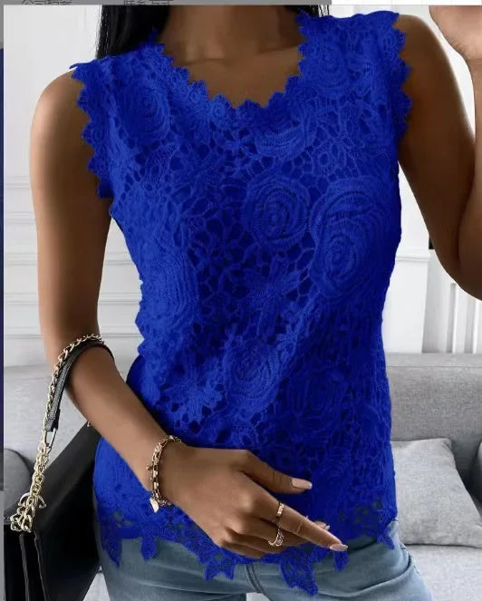 Lace T Shirt Women Elegant Casual Tshirt Woman Clothing Summer Fashion Tops Tee Vintage Clothes Streetwear Solid T-Shirts Blusas