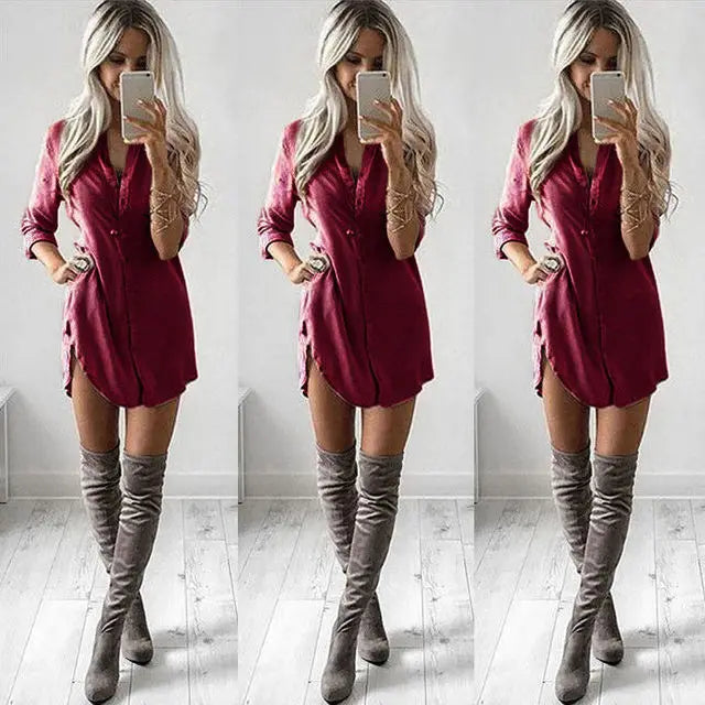 Ladies Casual Long Sve T-irt Cardigan Summer Street Sle Pure Color Slim Fit irt with Stand Collar And Splice Detail