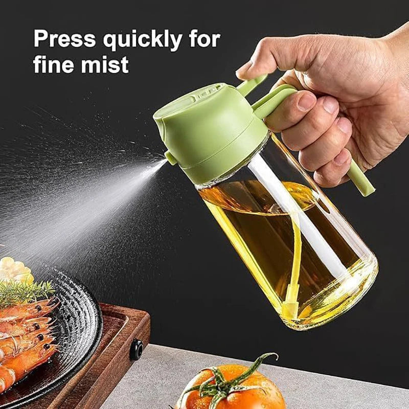 Press Type Glass Oil Spray Dispenser Oil Bottle Spray Kitchen Tool Barbecue Baking Air Frying Pan Camping BBQ YH002