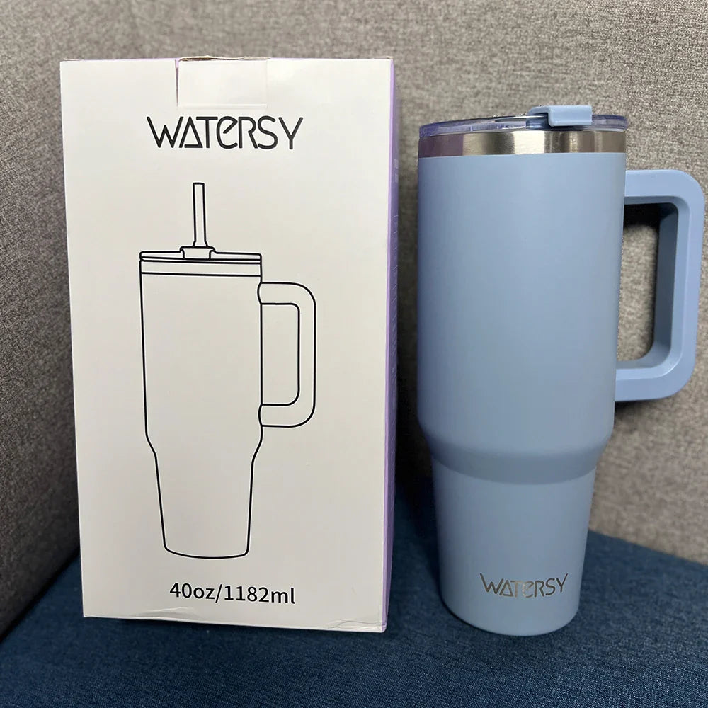 30/40oz Stainless Steel Insulated Tumbler with Handle