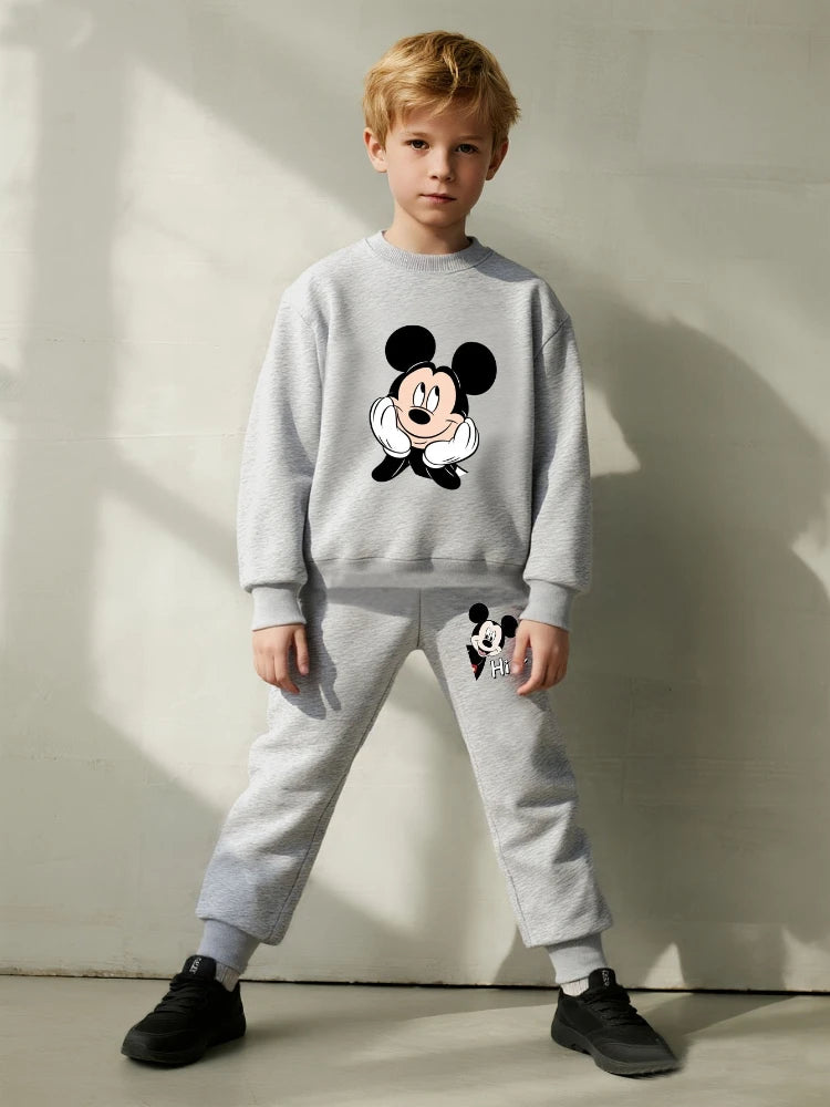 2026 Kids Autumn Casual Sweatshirt Sets for Boys 0-8 Years O Neck Hoodies and Sweatpants 2pcs Sets Children's Cartoon Tracksuit