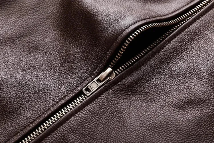 New Casual Real Cowhide Genuine Leather Jacket Men Slim Mens Clothes Spring Autumn Men's Cow Clothing Asian Size 6XL