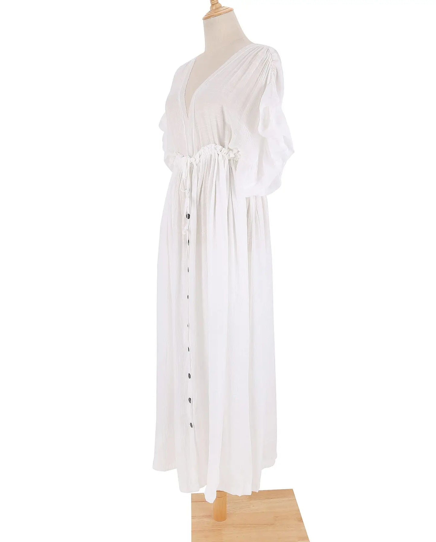 Womens Plus Size Swimsuit Cover Up Deep V Neck Bathing Suit Swimwear Bikini Coverup Long Split Kaftan Kimono Dress