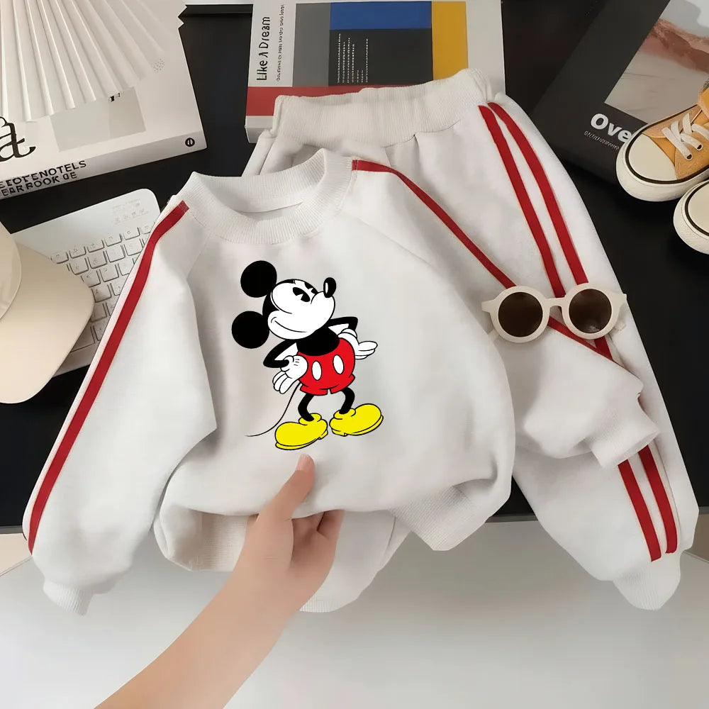 Boys Long Sleeve O Neck Printed Hoodies and Long Pants Two Piece Sets Kids Casual Tracksuit Children's Sweatshirt Set Autumn New