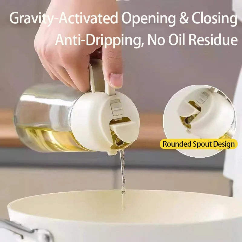Press Type Glass Oil Spray Dispenser Oil Bottle Spray Kitchen Tool Barbecue Baking Air Frying Pan Camping BBQ YH002