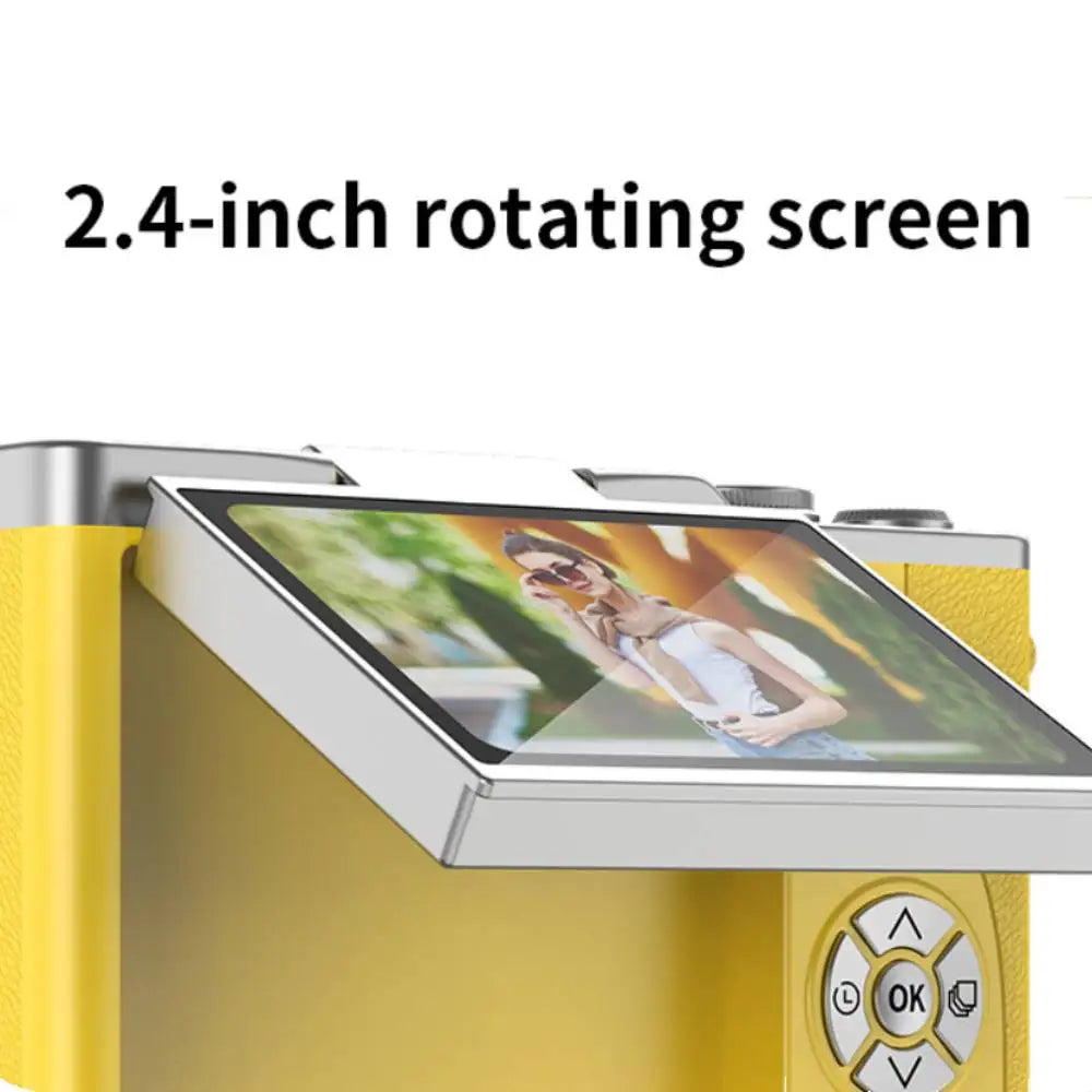 4K Digital Camera CCD 180° Flip Screen Selfie Camera 8X Digital Zoom 48MP Portable Digital Photography Camera with 32G Card