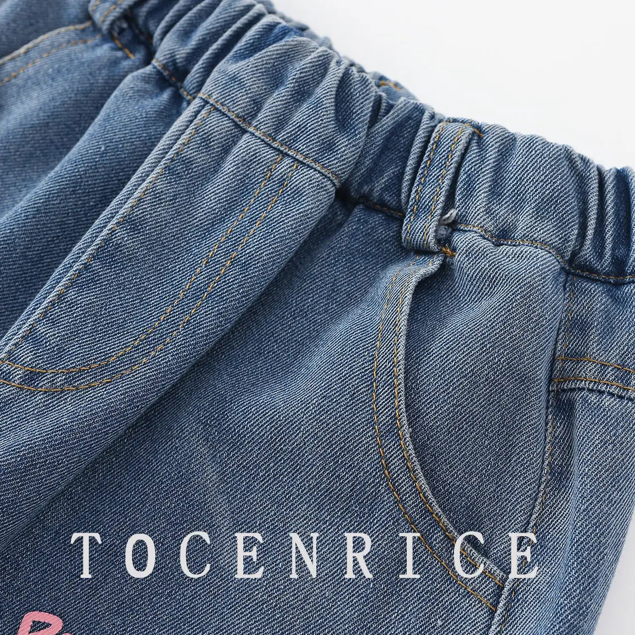 Kpop witch hunters children's jeans girls spring and autumn new straight trousers girls casual pants tide