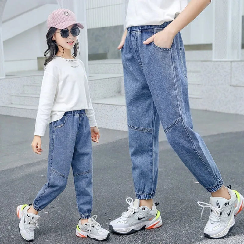 Kids Clothes Baby Girls Pants Sweatpants Children's Clothing Denim jeans Autumn Streetwear Spring Casual Kids Pants