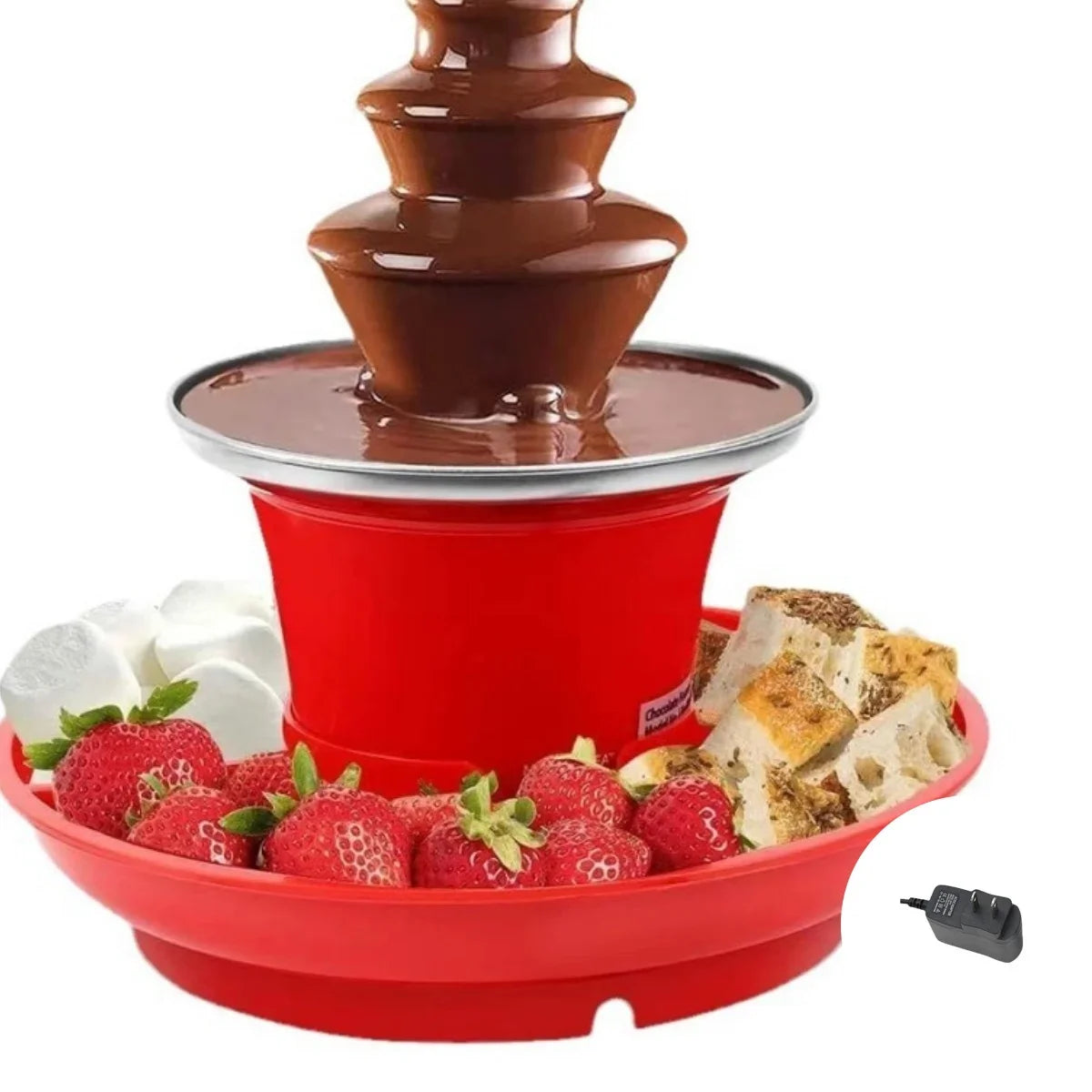 Chocolate fountain machine 1PC comes with fruit plate three-layer melting tower chocolate waterfall machine automatic hot