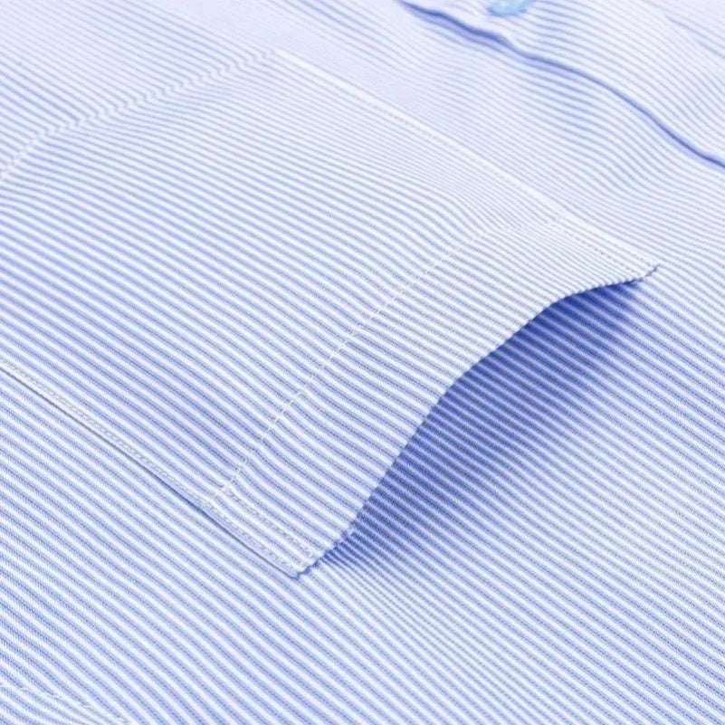 Men's Premium Striped Plaid Short Sleeve Shirts Summer Business Casual Branded Workwear Purple Blue 6XL Plus Large Size KOACUS