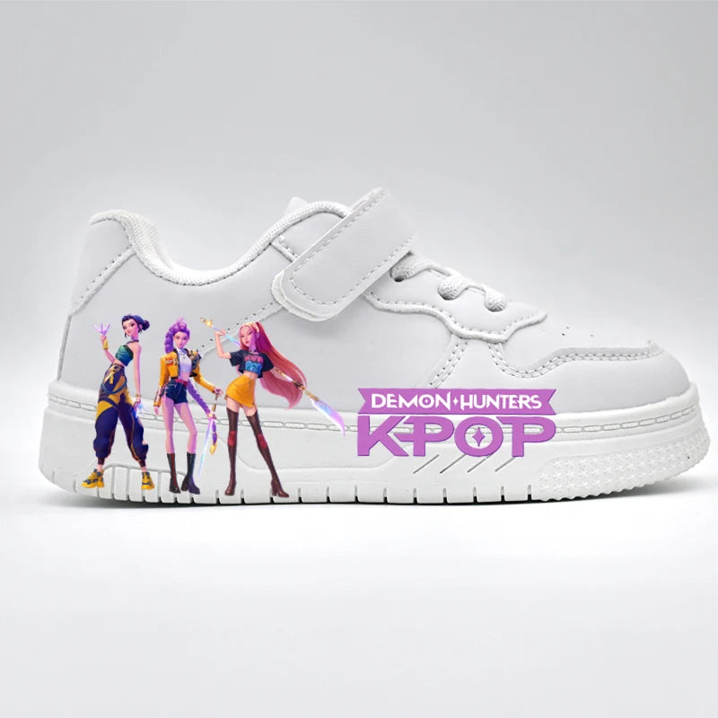 Children's Student Fashion Casual Shoes Kids New Design KPOP White Sport Shoes Boys Girls Anti-slip Outdoor Breathable Sneakers
