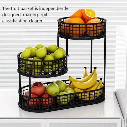 Multi-layer Fruit Tray Fruit Basket Vegetable Shelf Stackable and Removable Kitchen Storage Rack Snack Tray for Tea Table