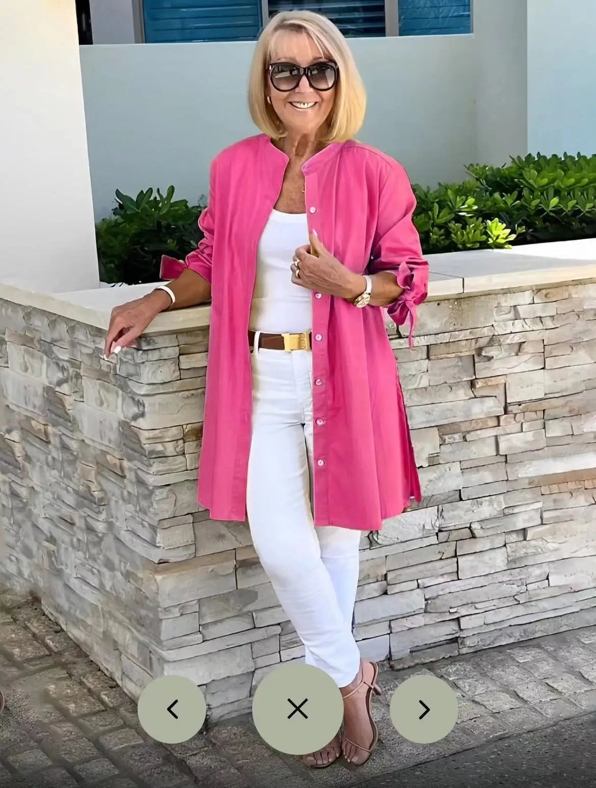 Single-button Turn-collar Elegant Commute Cardigan Shirts Solid Color Long-sleeve Cotton Shirt Slim Fit Blouses