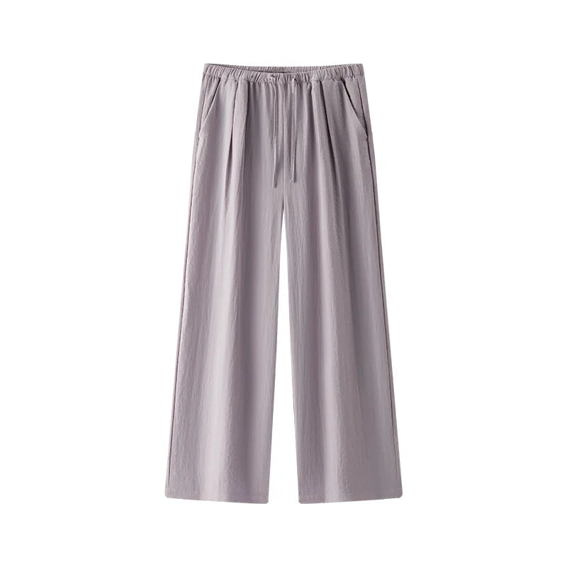 Semir Casual Pants Women Long Pants Relaxed Fit 2025 New Summer Elastic Waist Wide Leg Minimalist for  Daily Comfortable Wear
