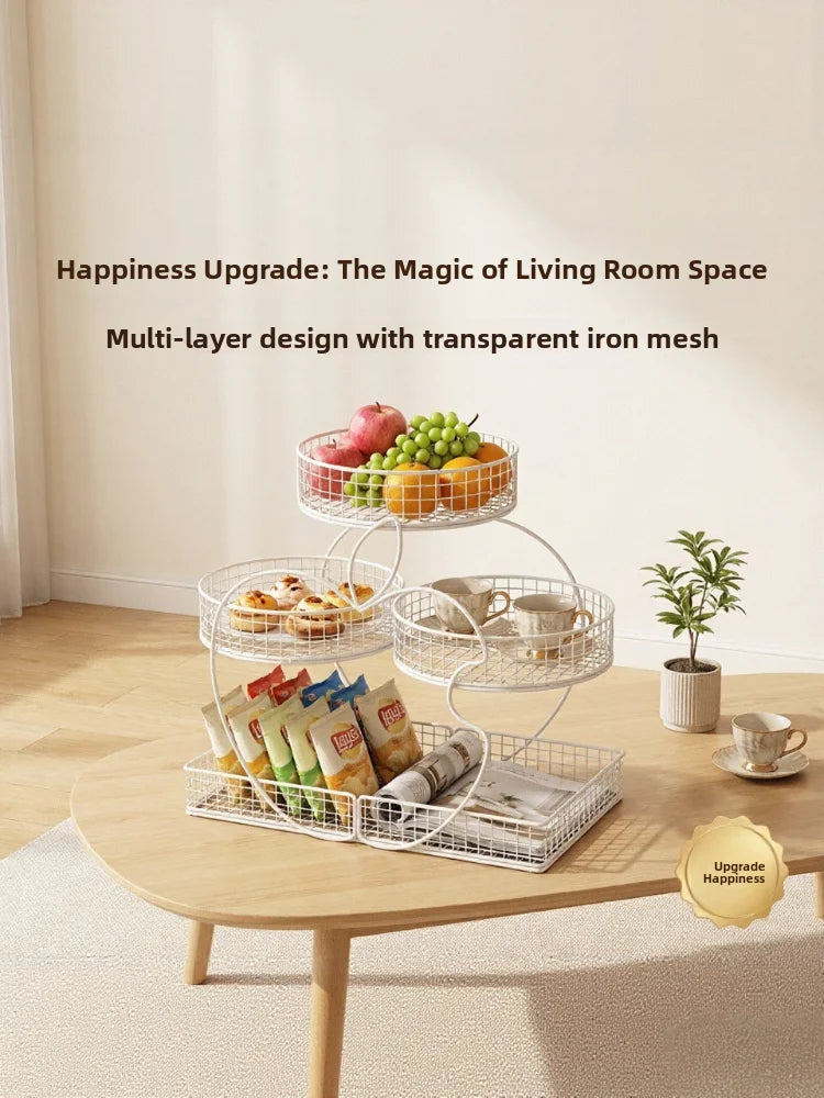 Luxury Fruit Tray Elegant Candy Display Plate Sofa Table Snack High Aesthetic Value Dry Fruit Tray Neifeng Storage Organizer