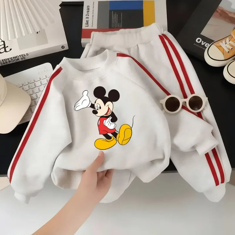 Boys Long Sleeve O Neck Printed Hoodies and Long Pants Two Piece Sets Kids Casual Tracksuit Children's Sweatshirt Set Autumn New