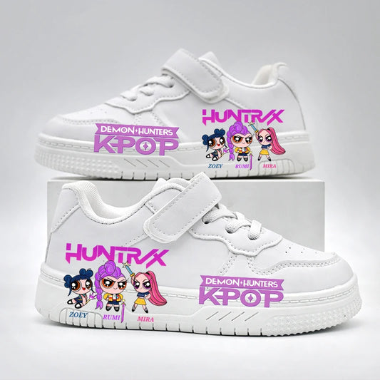 Kids KPOP Casual Shoes Children's New Fashion Valentine's Day Printed Sport Shoes Girls Anti-slip Outdoor Breathable Sneakers