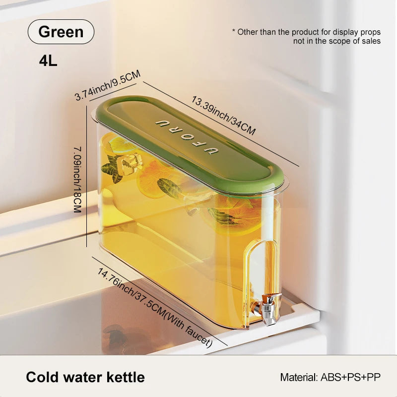 UFORU Cold Water Bottle , Food Grade Large Capacity Sealed Water Container, Home Kitchen Accessories, Kitchen Organizer
