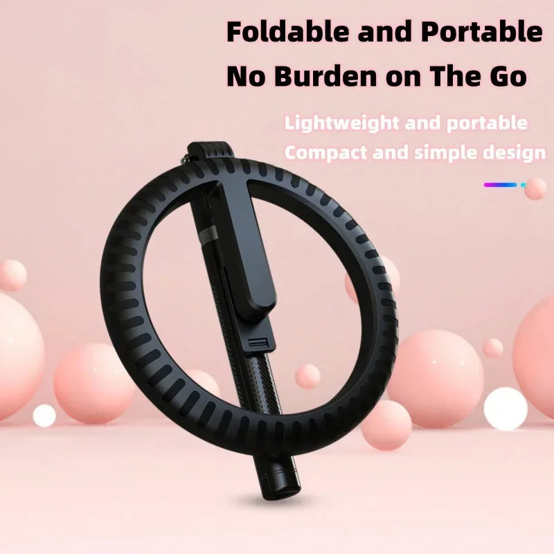 LISCN Selfie Stick Tripod with 10 Inch RGB Selfie Ring LED Fill Light  Photography LED Selfie Light with Remote Control for Live