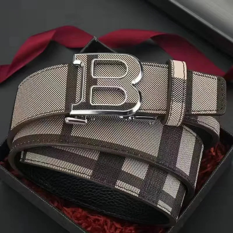 Genuine leather casual fashion men's belt cowhide alloy automatic buckle luxury brand men's belt versatile trendy blets for men