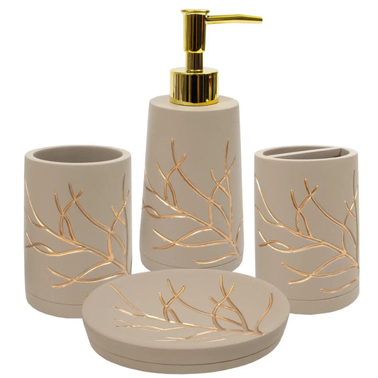 Bathroom Accessories Collection 4-Piece Bathroom Set
