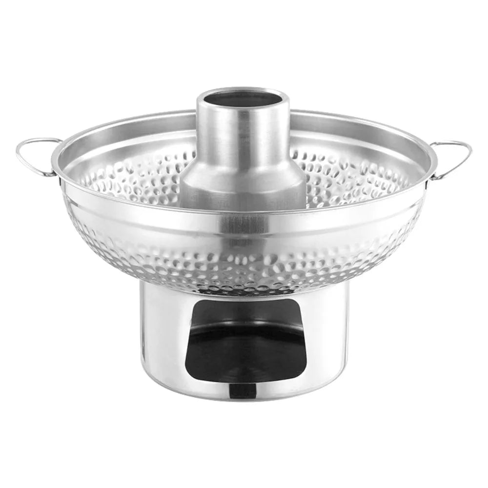 Modern 20/22cm Stainless Steel Hot Pot Fast Heating Thickened Double Ears Hot Pot Round Large Capacity Thai Hot Pot Outdoor