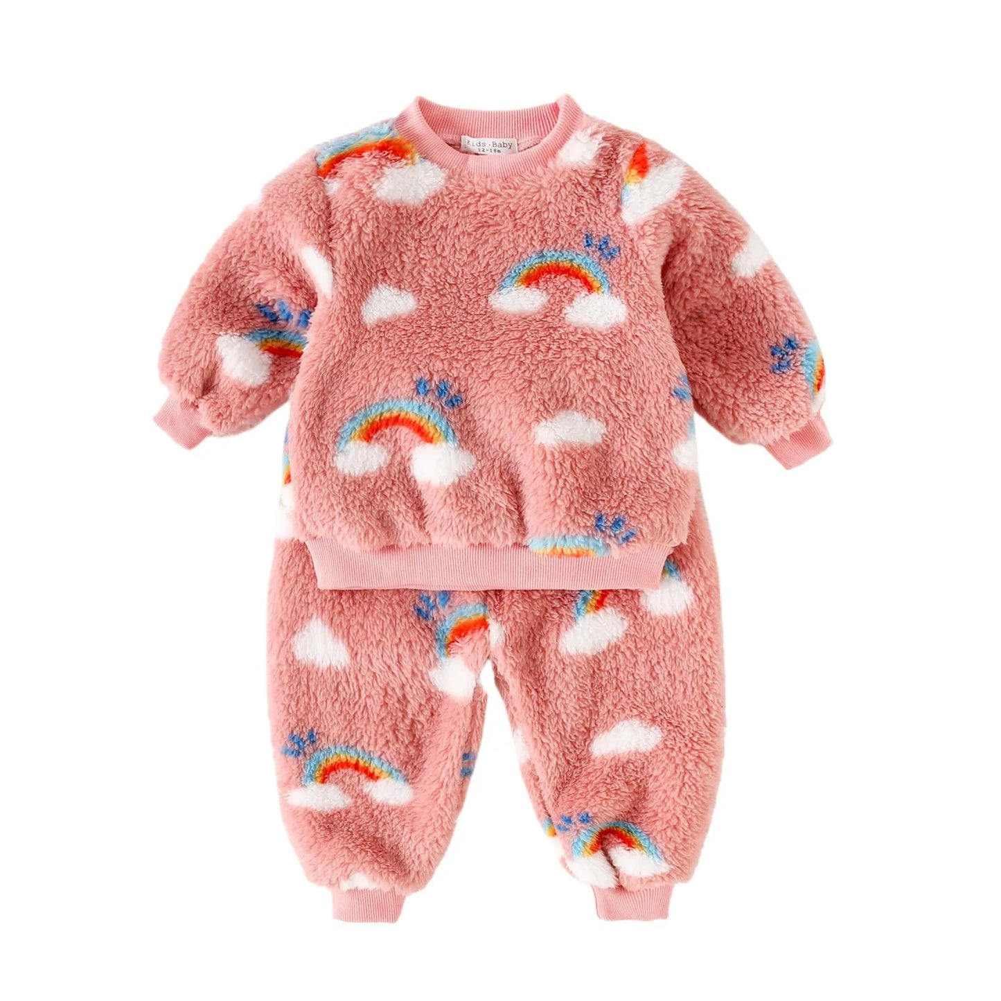 Sanlutoz Winter Baby Girls Clothing Sets Warm Long Sleeve Tops + Trousers 2Pcs Cute
