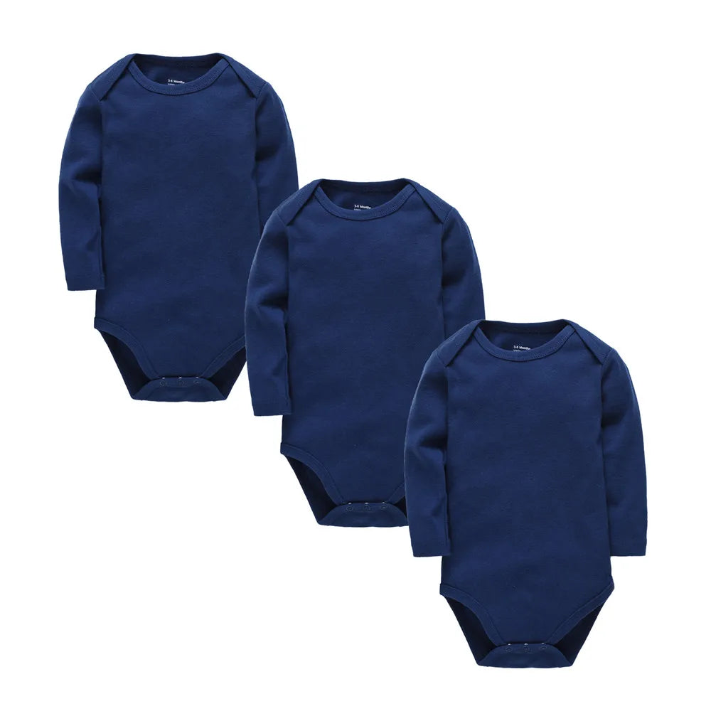 Solid White Baby Clothes Long Sleeve Cotton Baby Girls Boys Bodysuit Newborn body bebe 0-24 months Infant Jumpsuit