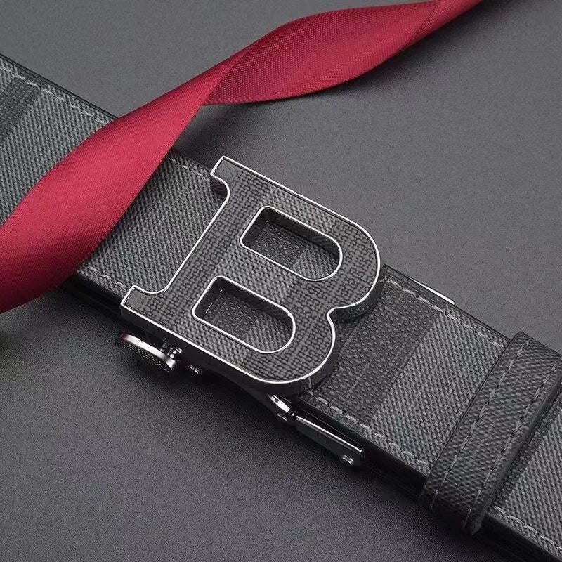 Genuine leather casual fashion men's belt cowhide alloy automatic buckle luxury brand men's belt versatile trendy blets for men