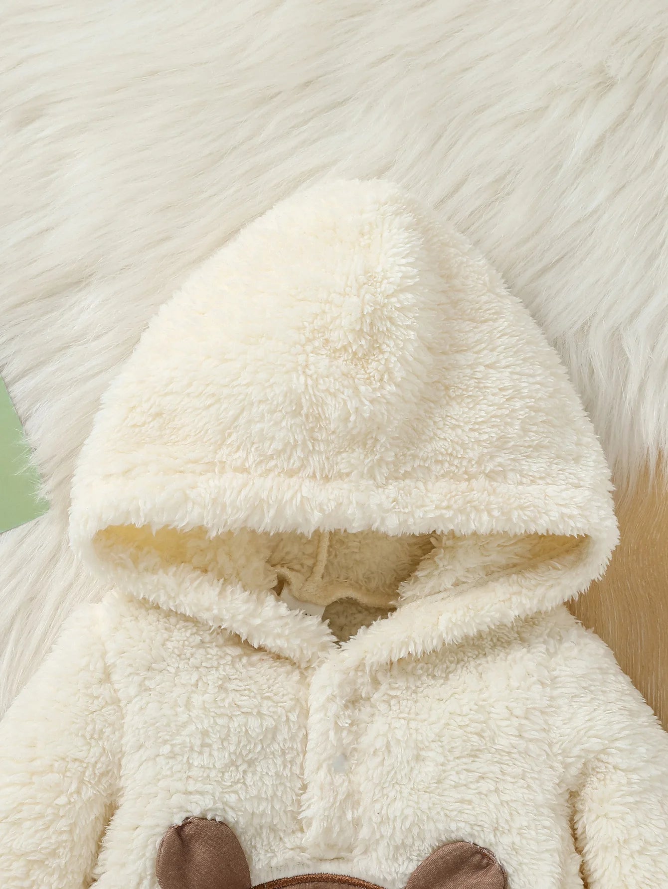 Baby Boys 2Pcs Newborn-6M Winter Long Sleeve Cartoon Bear  Hooded Coat & Striped Trousers Pantsuit Daily Clothing
