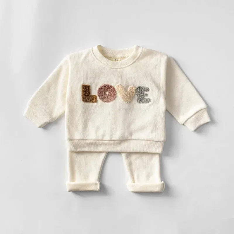 DGUKYM Spring Autumn New Babies Clothes Outfits Born Baby Boy Outfits Little Girls Boys Pullovers Tops+Pants 2PCS Baby Stuff