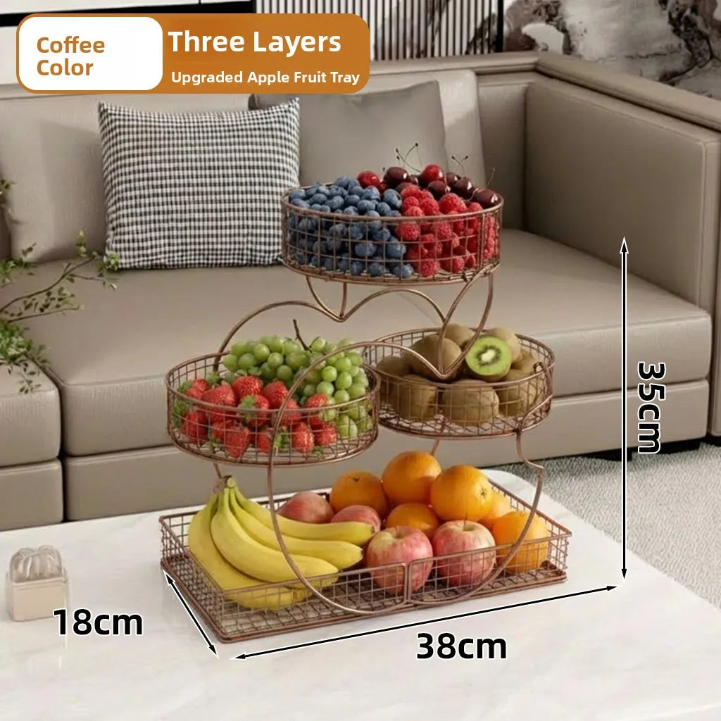 Luxury Fruit Tray Elegant Candy Display Plate Sofa Table Snack High Aesthetic Value Dry Fruit Tray Neifeng Storage Organizer