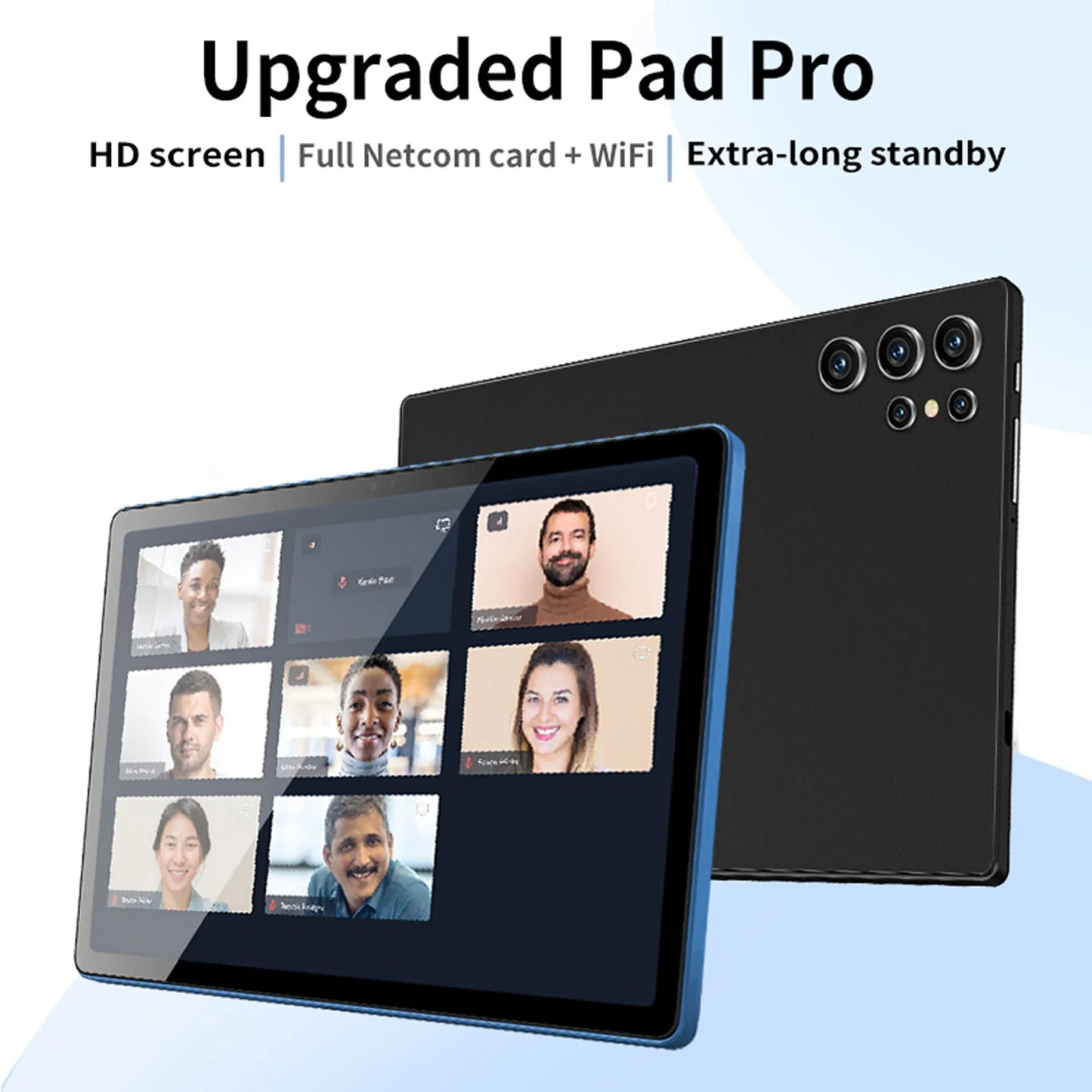 2025 New Upgraded Pad 10.1 Inch Android Tablet HD Display Octa Core 4GB RAM 64GB ROM Dual Phone Call WiFi Google Play Tablet PC