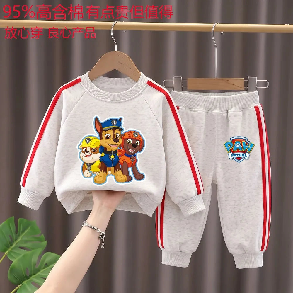 Autumn Winter New Side Stripe Hoodies+long Pant 2piece Sets for Child Sweatshirt Sweatpant Two Piece Suit Sweatsuit Tracksuit